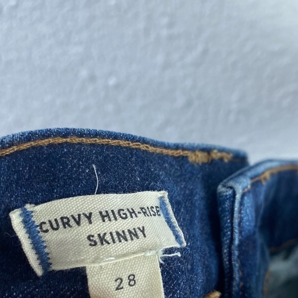 Madewell Jeans Curvy High Rise Skinny  Stretch Blue Medium Wash Denim SZ 28 - Picture 4 of 7